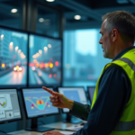 Feux tricolores : qui les contrôle ? Tout savoir sur la régulation Agent de traffic surveillant des écrans modernes en salle de contrôle