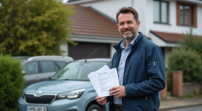 Réparation voiture : comment obtenir le remboursement d’une réparation auto ? Homme debout avec facture de réparation voiture