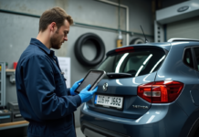 Contrôle technique diesel : prix et tarifs en France 2025 Mécanicien inspectant une voiture dans un centre de contrôle