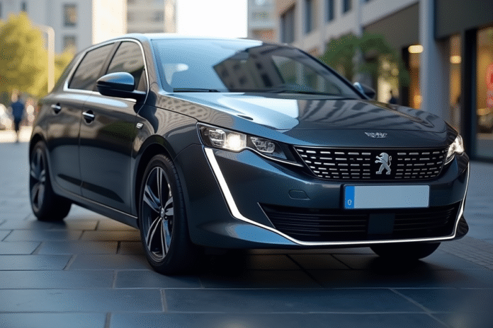 peugeot-308-urbaine-2021 Voiture Peugeot 308 2021 en ville avec phares avancés