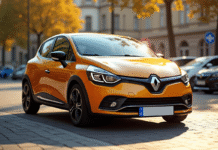 Renault Clio Phase 2 en ville en plein jour