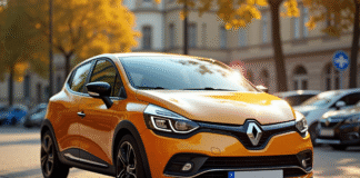 Renault Clio Phase 2 en ville en plein jour
