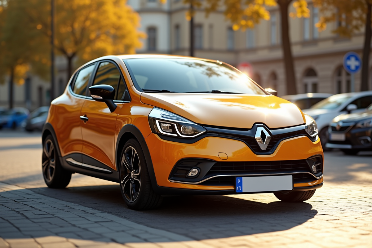 Renault Clio Phase 2 en ville en plein jour