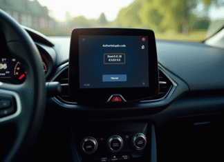 Tableau de bord Renault Clio 4 avec ecran tactile lumineux